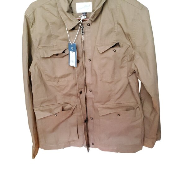 Universal Thread Womens Cargo Jacket Size L Cotton Khaki With Tags - Picture 8 of 13